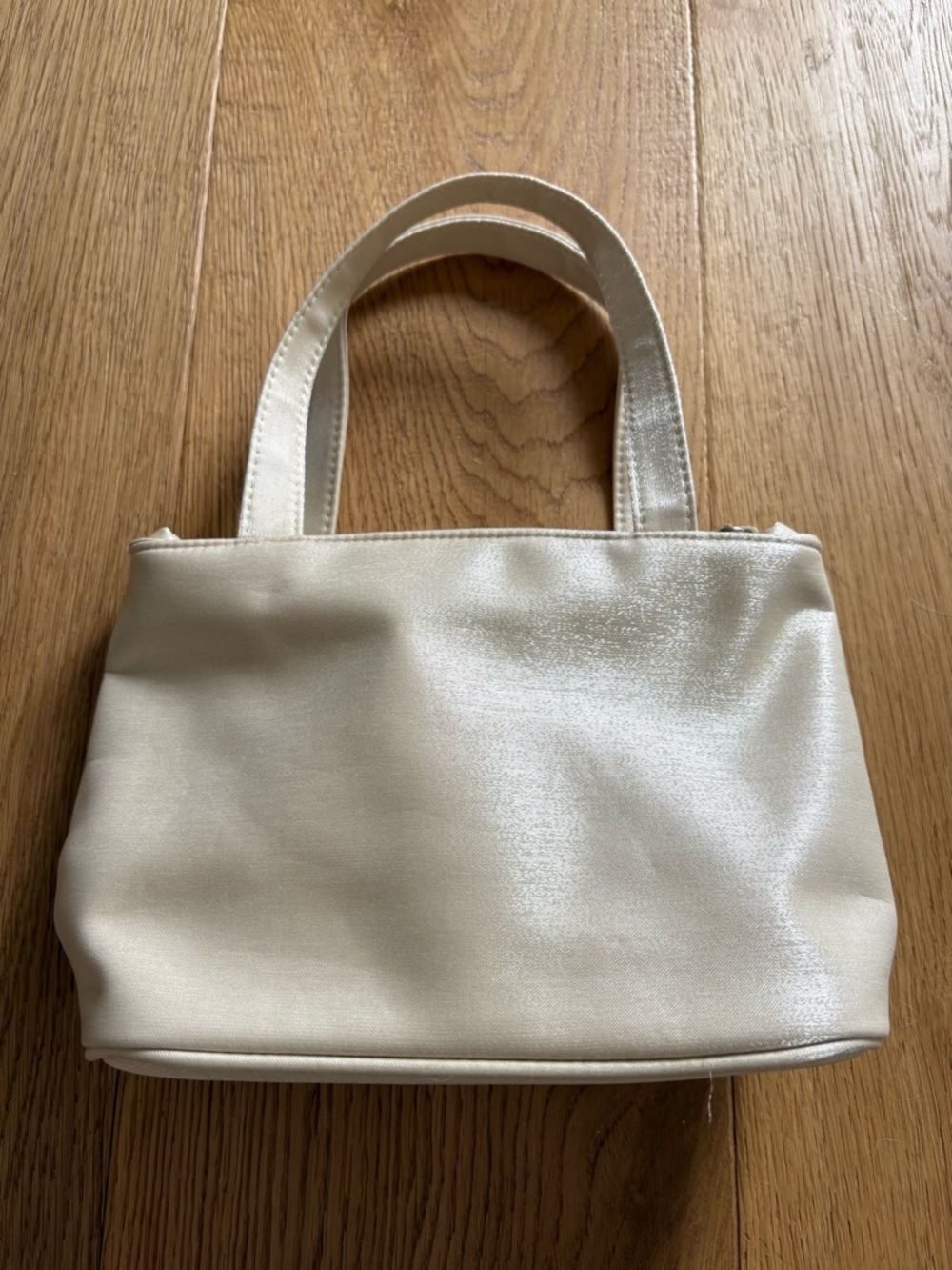Elegant Cream Satin Tote Bag